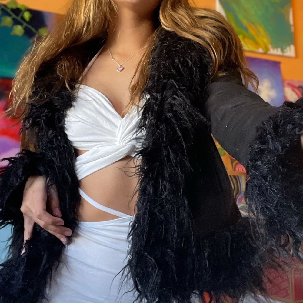 Black Afghan fur coat